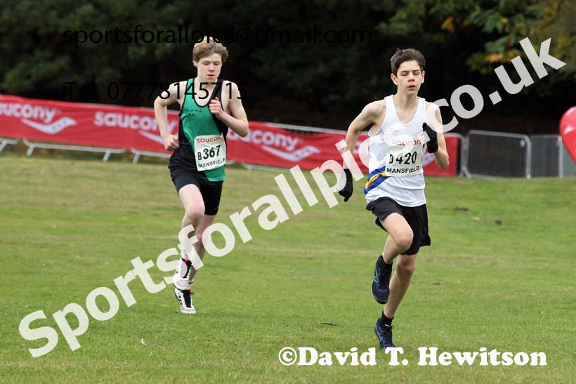 Boys under-13s 2021 National Cross Country Relays, Berry Hill Park, Mansfield. Photo: David T. Hewitson/Sports for All Pics